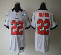 Nike Buccaneers -22 Doug Martin White With Hall of Fame 50th Patch Stitched NFL Elite Jersey