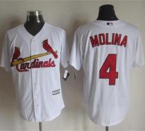 St Louis Cardinals #4 Yadier Molina White New Cool Base Stitched MLB Jersey