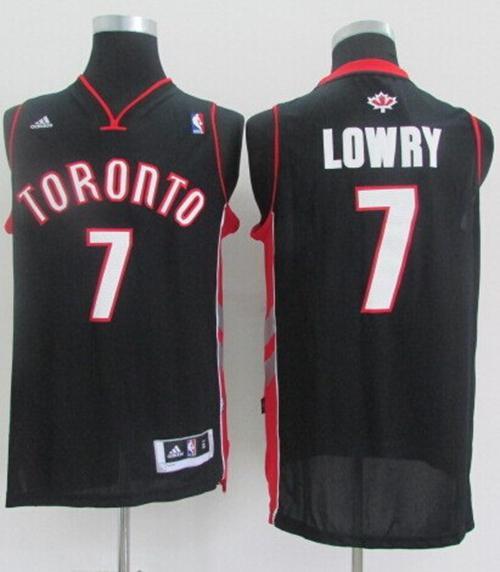 Revolution 30 Toronto Raptors -7 Kyle Lowry Black Stitched NBA Jersey