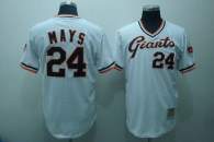 Mitchell and Ness San Francisco Giants #24 Willie Mays Stitched White Throwback MLB Jersey