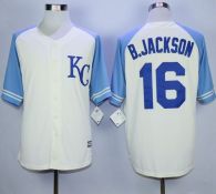 Kansas City Royals -16 Bo Jackson Cream Exclusive Vintage Stitched MLB Jersey