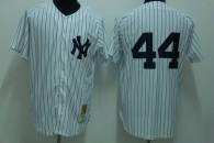 Mitchelland Ness New York Yankees -44 Reggie Jackson Stitched White Throwback MLB Jersey