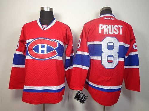 Montreal Canadiens -8 Brandon Prust Red Stitched NHL Jersey