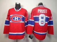 Montreal Canadiens -8 Brandon Prust Red Stitched NHL Jersey