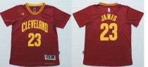 Cleveland Cavaliers -23 LeBron James Red Short Sleeve Stitched NBA Jersey
