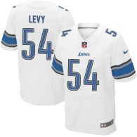 Nike Detroit Lions #54 DeAndre Levy White Men's Stitched NFL Elite Jersey