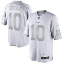 Nike Washington Redskins -10 Robert Griffin III Silver Grey