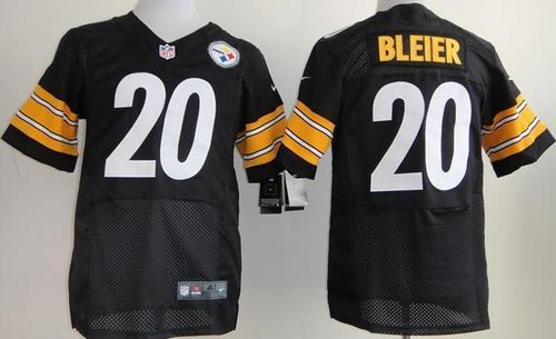 Nike Pittsburgh Steelers #20 Rocky Bleier Black Team Color Men's Stitched NFL Elite Jersey