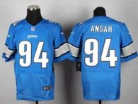 Nike Detroit Lions -94 Ziggy Ansah Blue Team Color NFL Elite Jersey
