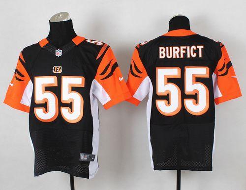 Nike Bengals -55 Vontaze Burfict Black Team Color Men's Stitched NFL Elite Jersey