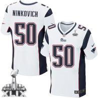 Nike New England Patriots -50 Rob Ninkovich White Super Bowl XLIX Mens Stitched NFL Elite Jersey