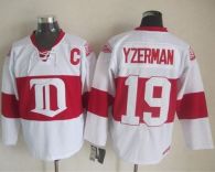 Detroit Red Wings -19 Steve Yzerman White Winter Classic CCM Throwback Stitched NHL Jersey