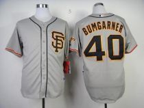 San Francisco Giants #40 Madison Bumgarner Grey Road 2 Cool Base Stitched MLB Jersey