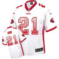 Nike San Francisco 49ers #21 Frank Gore White Men‘s Stitched NFL Elite Drift Fashion Jersey