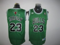 Chicago Bulls Throwback -23 Michael Jordan Green Stitched NBA Jersey