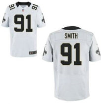 New Orleans Saints -91 Will Smith White elite jersey