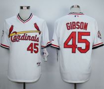 St Louis Cardinals #45 Bob Gibson White 1982 Turn Back The Clock Stitched MLB Jersey