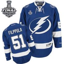 Tampa Bay Lightning -51 Valtteri Filppula Blue 2015 Stanley Cup Stitched NHL Jersey