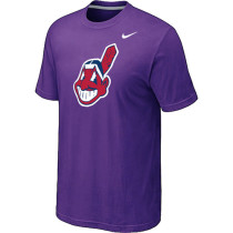 MLB Cleveland Indians Heathered Nike Purple Blended T-Shirt