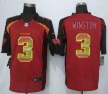 2015 New Nike Tampa Bay Buccaneers -3 Winston Red Strobe Limited Jersey