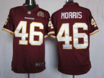Nike Redskins -46 Alfred Morris Burgundy Red Team Color With 80TH Patch Stitched NFL Game Jersey