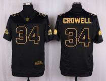 Nike Cleveland Browns -34 Isaiah Crowell Black Stitched NFL Elite Pro Line Gold Collection Jersey