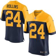 Nike Green Bay Packers #24 Quinten Rollins Navy Blue Alternate Men's Stitched NFL New Elite Jersey