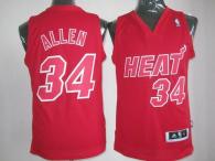 Miami Heat -34 Ray Allen Red Big Color Fashion Stitched NBA Jersey