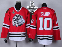 Chicago Blackhawks -10 Patrick Sharp Red White Skull 2015 Stanley Cup Stitched NHL Jersey