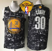 Golden State Warriors -30 Stephen Curry Black City Light The Finals Patch Stitched NBA Jersey