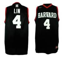 New York Knicks -4 Jeremy Lin Black Harvard University Stitched NBA Jersey