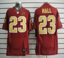 Nike Redskins -23 DeAngelo Hall Red(Gold Number) 80TH Patch Stitched NFL Elite Jersey