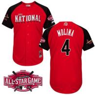 St Louis Cardinals #4 Yadier Molina Red 2015 All-Star National League Stitched MLB Jersey
