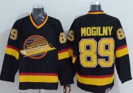 Vancouver Canucks -89 Alexander Mogilny Stitched Black CCM Throwback NHL Jersey