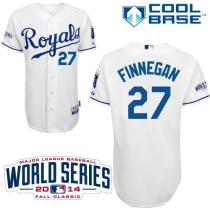 Kansas City Royals -27 Brandon Finnegan White Cool Base W 2014 World Series Patch Stitched MLB Jerse