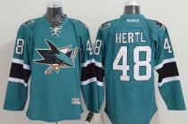 San Jose Sharks -48 Tomas Hertl Teal Stitched NHL Jersey