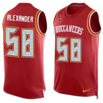Nike Buccaneers -58 Kwon Alexander Red Team Color Stitched NFL Limited Tank Top Jersey