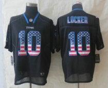 2014 New Nike Tennessee Titans 10 Locker USA Flag Fashion Black Elite Jerseys