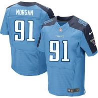 Nike Tennessee Titans #91 Derrick Morgan Light Blue Team Color Men's Stitched NFL Elite Jersey