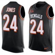 Nike Bengals -24 Adam Jones Black Team Color Stitched NFL Limited Tank Top Jersey