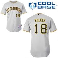 Pittsburgh Pirates #18 Neil Walker Grey Stitched MLB Jersey
