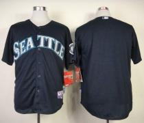 Seattle Mariners Blank Navy Blue Cool Base Stitched MLB Jersey