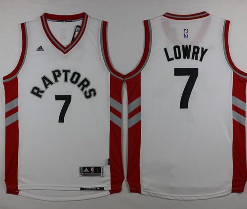 Toronto Raptors -7 Kyle Lowry White Stitched NBA Jersey