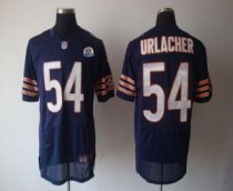 Nike Bears -54 Brian Urlacher Navy Blue Team Color With Hall of Fame 50th Patch Stitched NFL Elite J