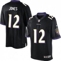 Nike Ravens -12 Jacoby Jones Black Alternate Stitched NFL Limited Jersey