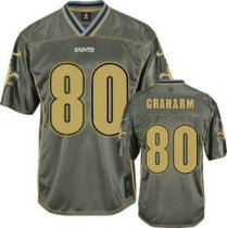 NEW New Orleans Saints -80 Jimmy Graham Grey NFL Elite Vapor Jerseys
