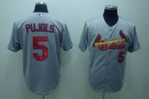 St Louis Cardinals #5 Albert Pujols Stitched Grey MLB Jersey