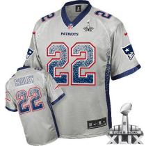 Nike New England Patriots -22 Stevan Ridley Grey MSuper Bowl XLIX Mens Stitched NFL Elite Drift Fash