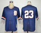 Mitchell and Ness Detroit Tigers #23 Kirk Gibson Blue Throwback Stitched MLB Jersey