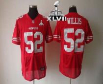 Nike San Francisco 49ers #52 Patrick Willis Red Team Color Super Bowl XLVII Men's Stitched NFL Elite